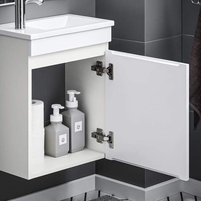 Mobili da bagno sospeso Mobile lavabo con 1 anta Bianco 41x25x52cm BZR170-W