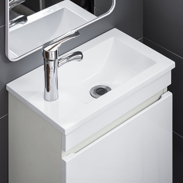 Mobili da bagno sospeso Mobile lavabo con 1 anta Bianco 41x25x52cm BZR170-W