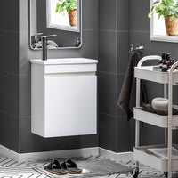 Mobili da bagno sospeso Mobile lavabo con 1 anta Bianco 41x25x52cm BZR170-W