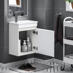 Mobili da bagno sospeso Mobile lavabo con 1 anta Bianco 41x25x52cm BZR170-W