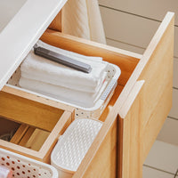 SoBuy Mobile base per lavabo con due cassetti Mobile da bagno Naturale 61x46x54cm BZR172-N