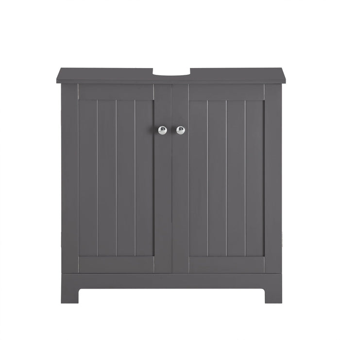 Mobile sottolavabo per Bagno con 2 Ante mobili bagno L60*P30*A60 cm Grigio BZR18-DG