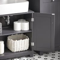 Mobile sottolavabo per Bagno con 2 Ante mobili bagno L60*P30*A60 cm Grigio BZR18-DG