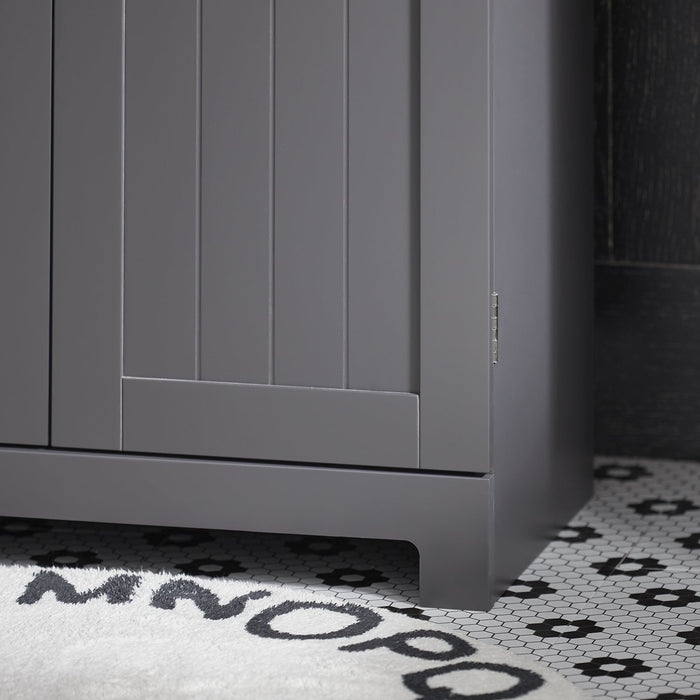 Mobile sottolavabo per Bagno con 2 Ante mobili bagno L60*P30*A60 cm Grigio BZR18-DG