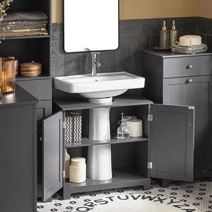 Mobile Sottolavabo Per Bagno Con 2 Ante L60*P30*A60 Cm, BZR18-II-DG SoBuy