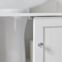 Mobile sottolavabo per Bagno con 2 Ante L60*P30*A60 cm, Bianco, BZR18-II-W SoBuy