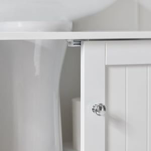 Mobile sottolavabo per Bagno con 2 Ante L60*P30*A60 cm, Bianco, BZR18-II-W SoBuy