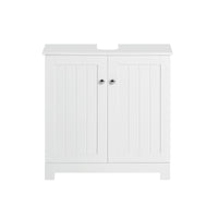 Mobile sottolavabo per Bagno con 2 Ante mobili bagno L60*P30*A60 cm Bianco BZR18-W