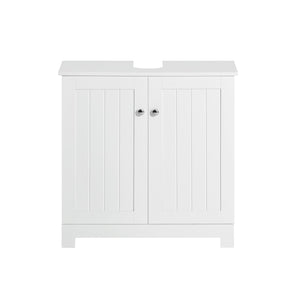 Mobile sottolavabo per Bagno con 2 Ante mobili bagno L60*P30*A60 cm Bianco BZR18-W