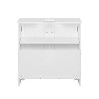 Mobile sottolavabo per Bagno con 2 Ante mobili bagno L60*P30*A60 cm Bianco BZR18-W