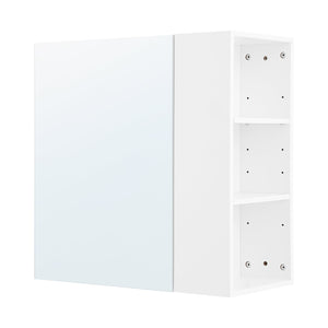 SoBuy Pensile Mobiletto a specchio Mobiletto portaoggetti con scomparti aperti Bianco 57x30x61 cm BZR184-W