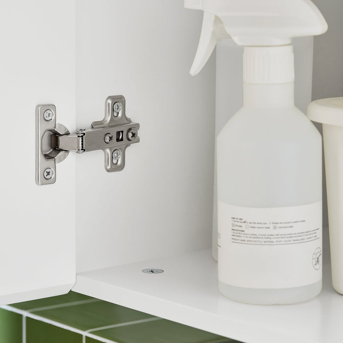 SoBuy Pensile Mobiletto a specchio Mobiletto portaoggetti con scomparti aperti Bianco 57x30x61 cm BZR184-W