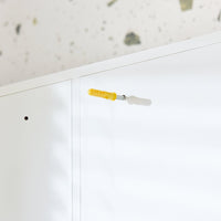 SoBuy Pensile Mobiletto a specchio Mobiletto portaoggetti con scomparti aperti Bianco 57x30x61 cm BZR184-W