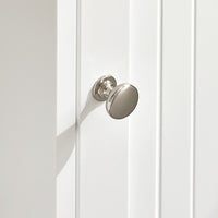 SoBuy Mobile Bagno Compatto con Sportello e Mensole – Armadietto Stretto per WC o Lavabo – Bianco, 50x21x86 cm BZR189-W