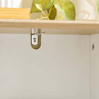 SoBuy Mobile Bagno Compatto con Sportello e Mensole – Armadietto Stretto per WC o Lavabo – Bianco, 50x21x86 cm BZR189-W