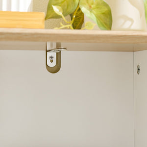 SoBuy Mobile Bagno Compatto con Sportello e Mensole – Armadietto Stretto per WC o Lavabo – Bianco, 50x21x86 cm BZR189-W