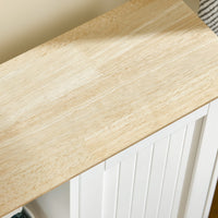 SoBuy Mobile Bagno Compatto con Sportello e Mensole – Armadietto Stretto per WC o Lavabo – Bianco, 50x21x86 cm BZR189-W