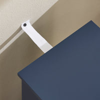 SoBuy Portarotolo WC autoportante Mobiletto bagno Porta carta igienica Scaffale bagno Armadietto laterale Mobile da bagno Blu 22x20x81 cm BZR192-B