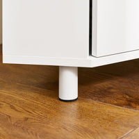 SoBuy Armadio alto con 2 ante, Mobile bagno con ripiani aperti, Colonna bagno Bianco, 44x31x171 cm BZR193-W