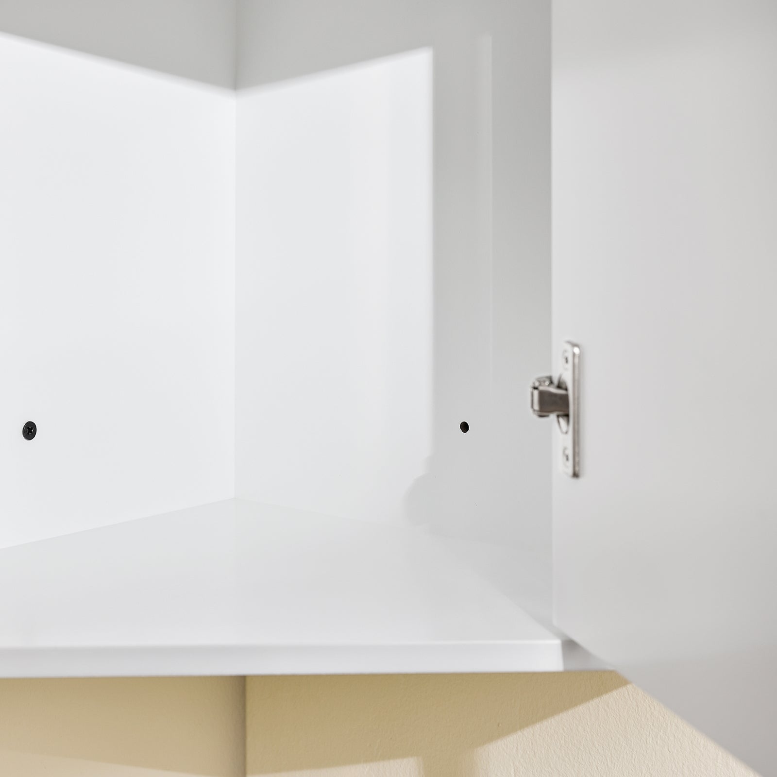 SoBuy Mobiletto da Bagno con 1 Anta, Armadietto Salvaspazio per Bagno, Mobile Stretto, Bianco, 44x31x80 cm BZR194-W