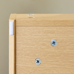 SoBuy Set arredo da bagno Specchio a parete+ Mobile lavabo Naturale BZR198-N