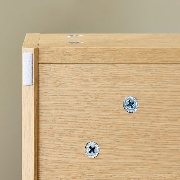 SoBuy Set arredo da bagno Specchio a parete+ Mobile lavabo Naturale BZR198-N