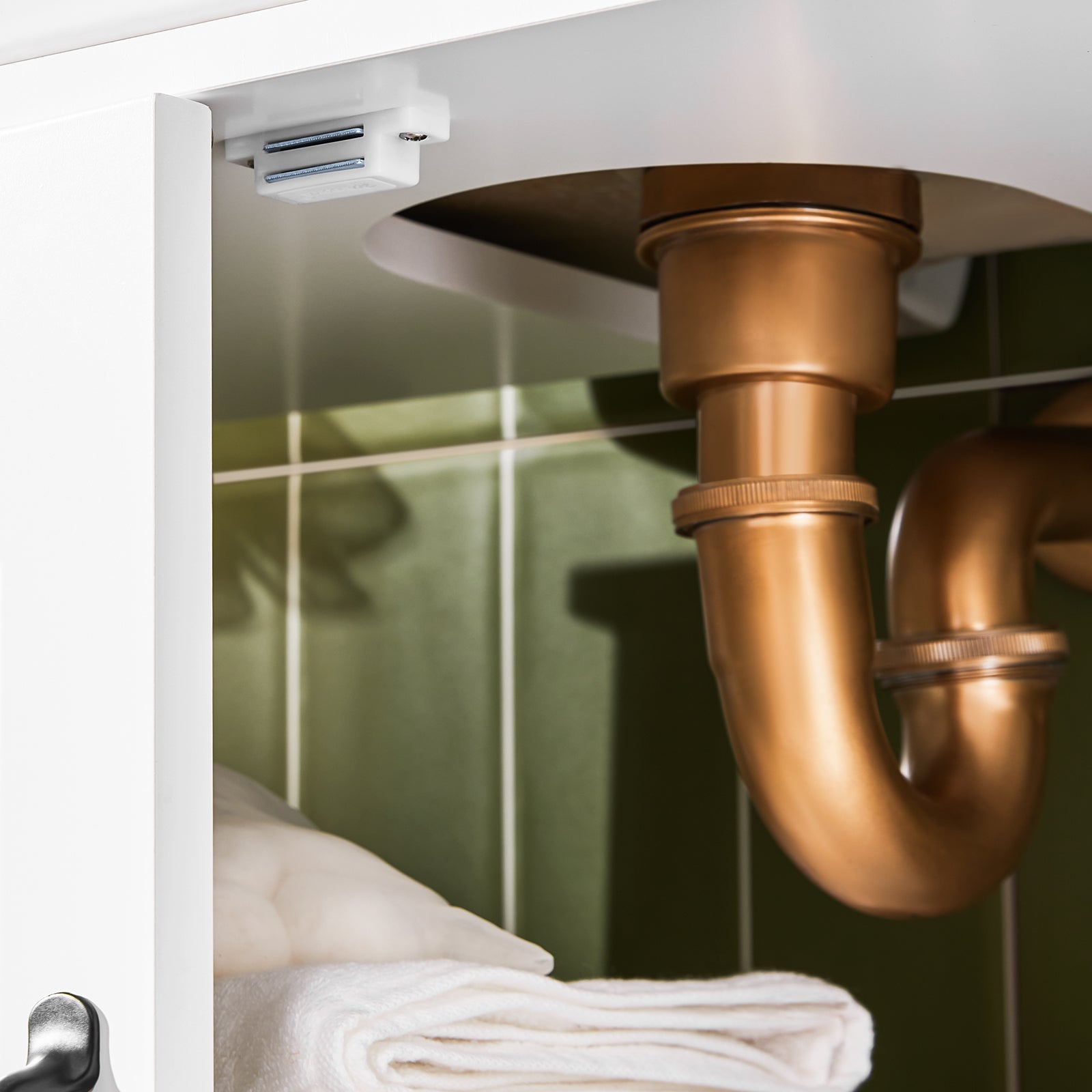 SoBuy Mobile Sottolavabo Bagno 60 cm, Mobiletto Salvaspazio con Ripiani Regolabili, Armadietto Bagno in MDF Resistente all'Umidità, Bianco, 60x30x60cm - BZR205-W