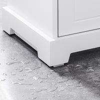 SoBuy Mobile Sottolavabo Bagno 60 cm, Mobiletto Salvaspazio con Ripiani Regolabili, Armadietto Bagno in MDF Resistente all'Umidità, Bianco, 60x30x60cm - BZR205-W