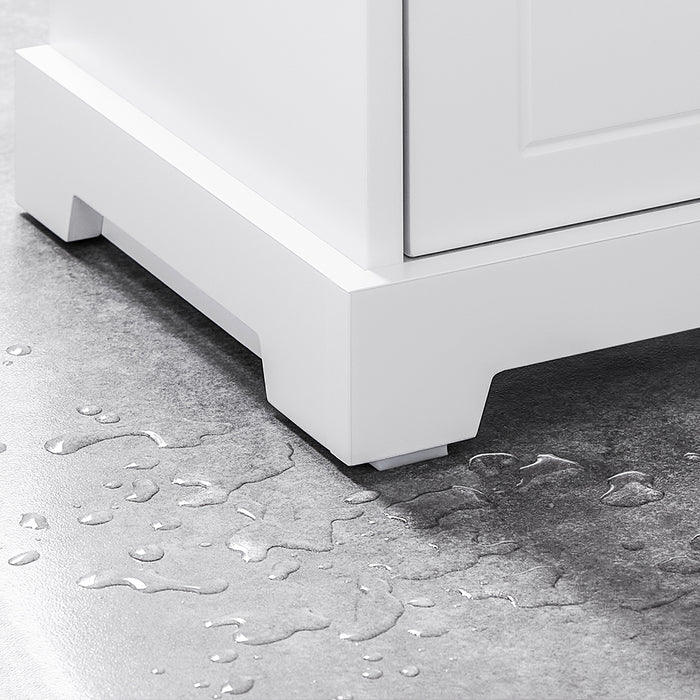 SoBuy Mobile Sottolavabo Bagno 60 cm, Mobiletto Salvaspazio con Ripiani Regolabili, Armadietto Bagno in MDF Resistente all'Umidità, Bianco, 60x30x60cm - BZR205-W