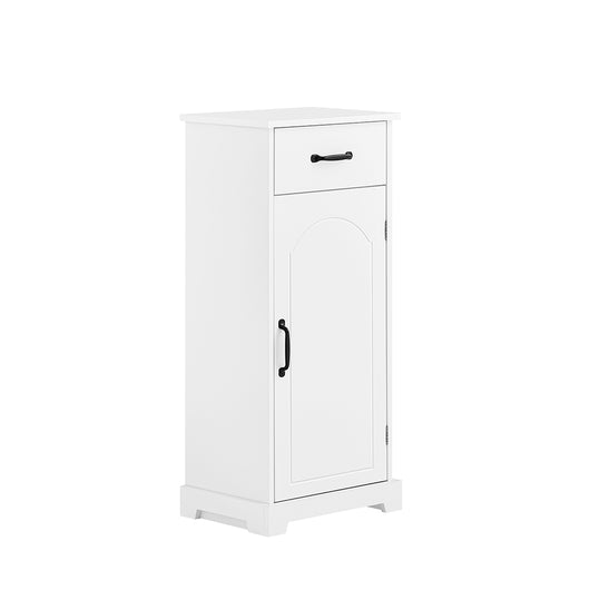 SoBuy Mobiletto Bagno Salvaspazio – Mobiletto Bagno Stretto con Cassetti e Ripiani Regolabili, Cassettiera nel legno, Resistente all'Umidità, Bianco, 42x30x93cm, BZR207-W