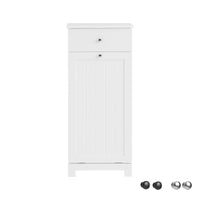 Mobile porta biancheria per bagno con cassetto e cesto biancheria sporca L40*P38*A90cm Bianco BZR21-W
