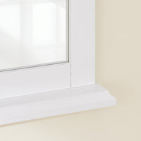 SoBuy Pensile Bagno con Specchio – Mobile Bagno Sospeso Bianco 60x6x53,5cm in MDF E1 e Vetro, Armadietto Bagno Sospeso con Mensola BZR212-W