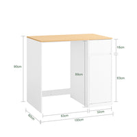 SoBuy Mobile per lavatrice – Armadio da bagno con cesto portabiancheria e cassetto, per lavatrice e asciugatrice, Mobiletto salvaspazio legno, Bianco,100×60×90 cm, BZR217-WN