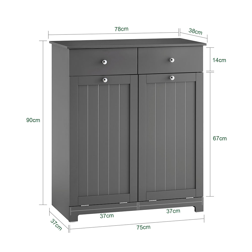 SoBuy Mobile portabiancheria 78x38x90cm BZR33-II-DG