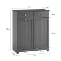 SoBuy Mobile portabiancheria 78x38x90cm BZR33-II-DG