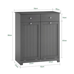 SoBuy Mobile portabiancheria 78x38x90cm BZR33-II-DG