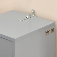 Armadio Colonna bagno, Mobile bagno alto con 2 Ante e 1 cassetto altezza: 180 cm Grigio BZR34-HG