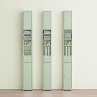 SoBuy Colonna Bagno Stretta – Mobile Bagno Idrorepellente, Alto con Ripiani Regolabili e Cassetto – Armadietto Salvaspazio, MDF, Verde Chiaro, 20x180x20cm, BZR34-II-GR