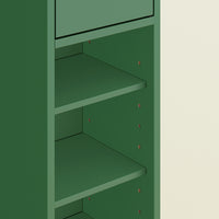 SoBuy Mobile Bagno Stretta – Colonna Bagno Idrorepellente, Alto con Ripiani Regolabili e Cassetto – Armadietto Salvaspazio, MDF Verde Scuro, 20x180x20cm, BZR34-II-SY