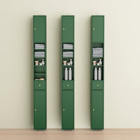 SoBuy Mobile Bagno Stretta – Colonna Bagno Idrorepellente, Alto con Ripiani Regolabili e Cassetto – Armadietto Salvaspazio, MDF Verde Scuro, 20x180x20cm, BZR34-II-SY