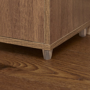 Armadio Colonna bagno, Mobile bagno alto con 2 Ante e 1 cassetto altezza: 180 cm Marrone BZR34-PF