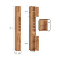 SoBuy Colonna bagno salvaspazio 20x20x180cm BZR34-SH