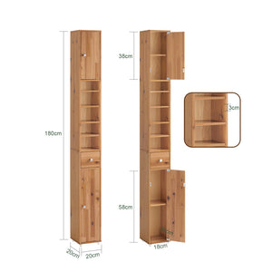 SoBuy Colonna bagno salvaspazio 20x20x180cm BZR34-SH