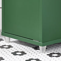 Armadio Colonna bagno, Mobile bagno alto con 2 Ante e 1 cassetto altezza: 180 cm Verde BZR34-SY