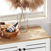 Mobiletto Soggiorno Credenza Cucina Armadio Bagno Libreria Scaffale Mobiletto Multiuso Consolle BZR41-W