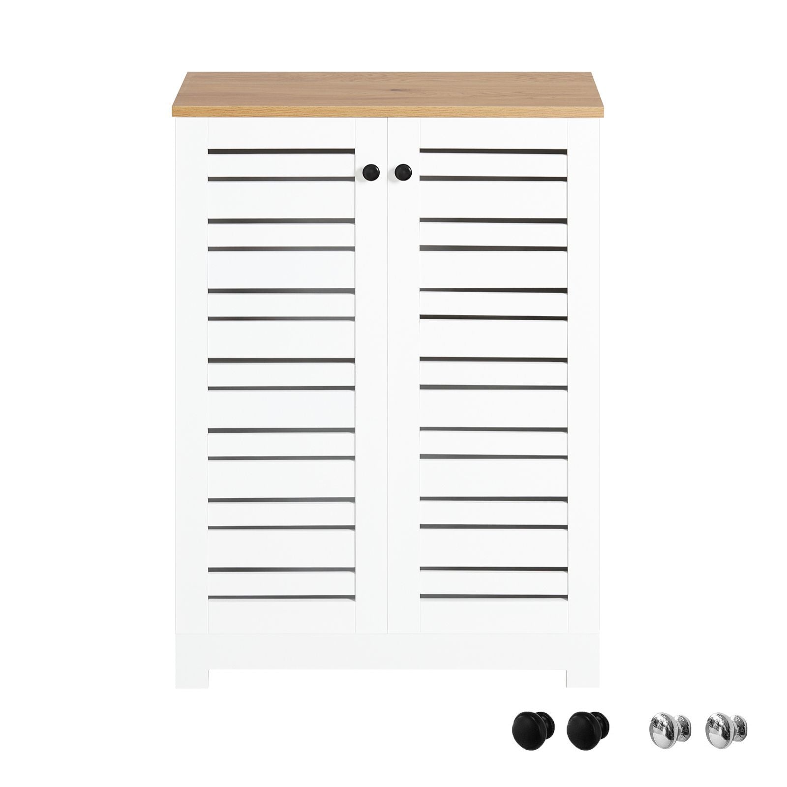 Mobiletto Soggiorno Credenza Cucina Armadio Bagno Libreria Scaffale Mobiletto Multiuso Consolle BZR41-W