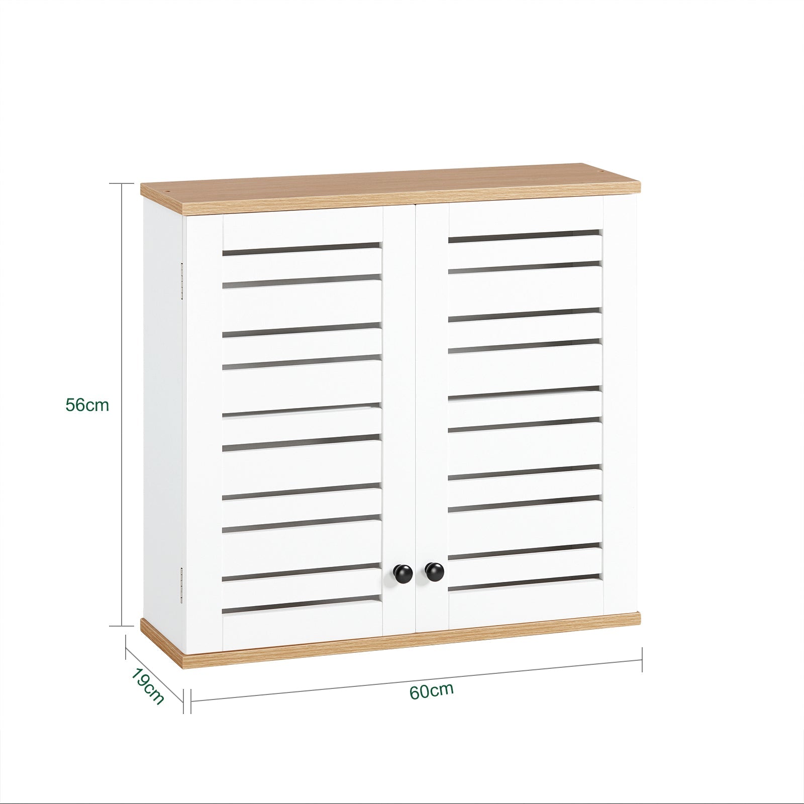 Pensile Bagno Pensile Cucina Armadietto Bagno Armadietto 2 Ripiani Montabile a Parete BZR42-W