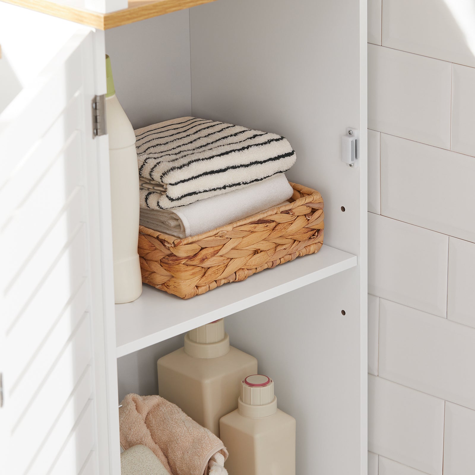 Mobile Alto Colonna Bagno Salvasapzio Mobile Bagno Mobiletto Cucina Armadio Bagno BZR43-W