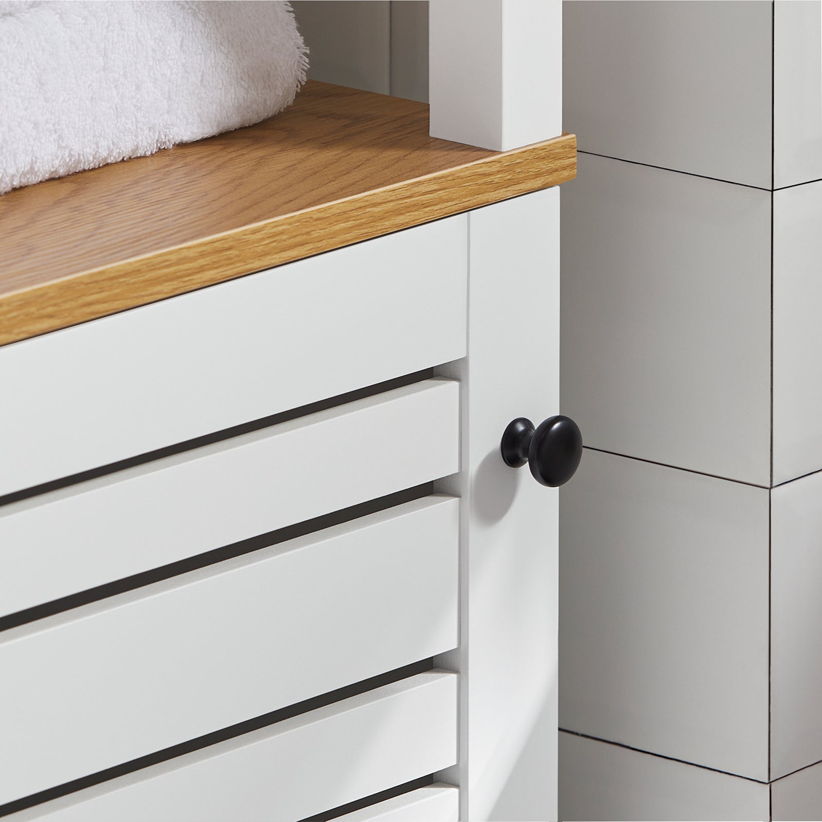 Mobile Alto Colonna Bagno Salvasapzio Mobile Bagno Mobiletto Cucina Armadio Bagno BZR43-W