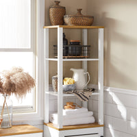 Mobile Alto Colonna Bagno Salvasapzio Mobile Bagno Mobiletto Cucina Armadio Bagno BZR43-W